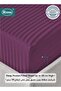 Hotel Stripe Fitted Sheet & Pillowcase(s) Set, Premium Microfiber, Single Size 2Pcs/ King Size 3Pcs - 4