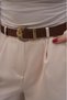 Oval Buckle Women's Belt Dress Belt Coat Belt Trouser Belt - 3