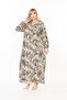 Women's Long Sleeve Plus Size Woven Summer Long Sleeve Dress - 6