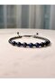 Lapis Lazuli, Hematite Natural Stone Bracelet, Unisex Bracelet, Design Bracelet 6mm Adjustable with String - 2