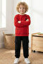 Boy's Suit Two-Piece Set Fleece-Lined to Printed Years Old, Bottom and Top 2-5 Years Old - 4