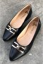 2511502Y Genuine Leather Buckle Ballerinas - 3