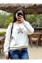 سويت شيرت نسائي من Leopard Star مطبوع برقبة قارب قصة فضفاضة