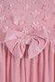 Powder Bow Velvet Girl's Dress Age 6 with Bag - 5