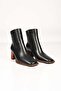 Laceless Zippered Jurdan Sole Genuine Leather Thick Heeled Boots 337-1003 Women's Boots - 7