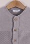 Gray Baby Boy Cotton Knitwear Set |   Buttoned Stripe Knit 3-6, 6-9, 9-12 Months - 2