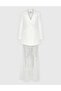Klaudi Jacket Skirt White Women's Set