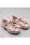 Girl's Glittery Butterfly Bow Orthopedic Sole Ballerinas