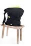 Unisex-Adult Hooded Backpack Black Neon Yellow - 5