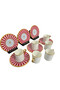 Sudedi Pink Line 6-Person Coffee Cup Set - 90 ml - 3
