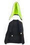 Unisex-Adult Hooded Backpack Black Neon Yellow - 4