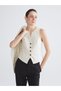 New Season V-Neck Striped Linen Blend Women's Classic Vest - S5Qb38Z8 - 3