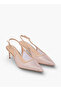 Women Mesh Embellished Heel Shoes - 2