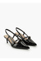 Women Buckle Accent Slingback Shoes - 2