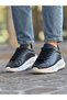 Yg2533 Men's Lace-Up High Sole Leather Sports Sneaker Shoes Cbt - Black - 4