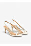 Women Embellished Stiletto Heel Slingback Shoes - 2