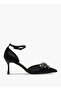 Women Crystal Embellished Stiletto Heel Shoes - 3