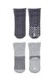 2-Piece Circle Non-Slip Towel Socks 10503 Gray-Anthracite - 3