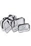 3 in 1 Clear Toiletry Bag with Zipper Travel Luggage Pouch Waterproof Toiletry Travel Bag Clear PVC - 3