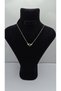 Stainless Steel Gold Color Heart Model White Zircon Stone Necklace