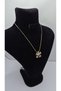 Stainless Steel Gold Color Big Ribbon Model White Zircon Stone Necklace - 4