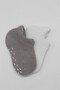 2-Piece Sneakers Non-Slip Colors Combed Cotton Socks 20104 Gray White - 4