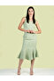 Linen Fitted Skirt and Crop Waist Top Co-Ord Set - 2