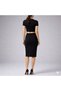 Women's Black Mini Slit Pencil Skirt - Office Pencil Skirt - 3
