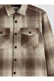 Brown Regular Fit Plaid Men's Lumberjack Shirt Jacket - 6