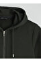 Green Standard Fit Hooded Men's Zippered Sweatshirt - 6