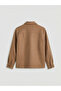Brown Regular Fit Men's Cashmere Shirt Jacket - 2