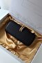 Women's Black Chain Lock Detailed Evening Bag - 2
