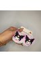 Pompon Buckle with Sultry Character + Pompon Cute Girl's Buckle Set (2 Pairs with Elastic) - 3