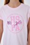 Girl's Crew Neck Embroidered Summer Relaxed Fit Pink Leggings Set Us2511-C-V1 - 3