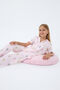 Girl's Shirt Collar Printed Summer Relaxed Fit Pink Pajama Set Rp3809-C-V1