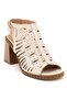 Upride Genuine Leather Comfort Orthopedic Women's Sandals Beige - 3