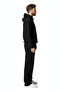 Men's Black Baggy Fit Tracksuit Set - 3 Thread Ş Fleece-Lined Cotton Combed, Wide Leg K Hooded Set - 2