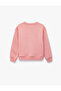 Bow-Tie Long Sleeve Crew Neck Cotton Ribbed Sweatshirt - 2