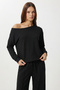 Open Shoulder Modal Top and Bottom Set - 3