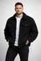 Men's Oversized Plush Sherpa Jacket with Fleece Inside Black