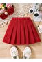 Girl's Flared Skirt with Elastic Waist and Cuffs at the Front