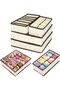 Foldable Underwear Storage Box Beige