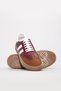 Burgundy White Genuine Leather Thermo Sole Lace-Up Quality Casual Women's Shoes Tg099342615 - 2