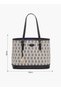 Monogram Print Tote Bag with Double Handle - 2