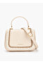 Braided Satchel Bag with Detachable Strap - H 15 x W 21 cms
