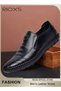 Men's Business Leather Shoes, Black Formal Shoes For Men, Round Toe Oxford Shoes, Stylish Classic Lo - 7