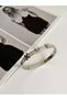 Silver Stone Steel Thick Handcuffs X Bracelet - 2
