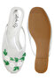 Women Mesh Sequin Beaded Mules in Silver - 5