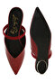 Women Fantasy Heel Croco Mules in Red - 5