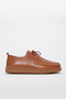 Tan Genuine Leather Lace-Up Light Sole Quality Casual Women's Shoes Tg0958326121020 - 4